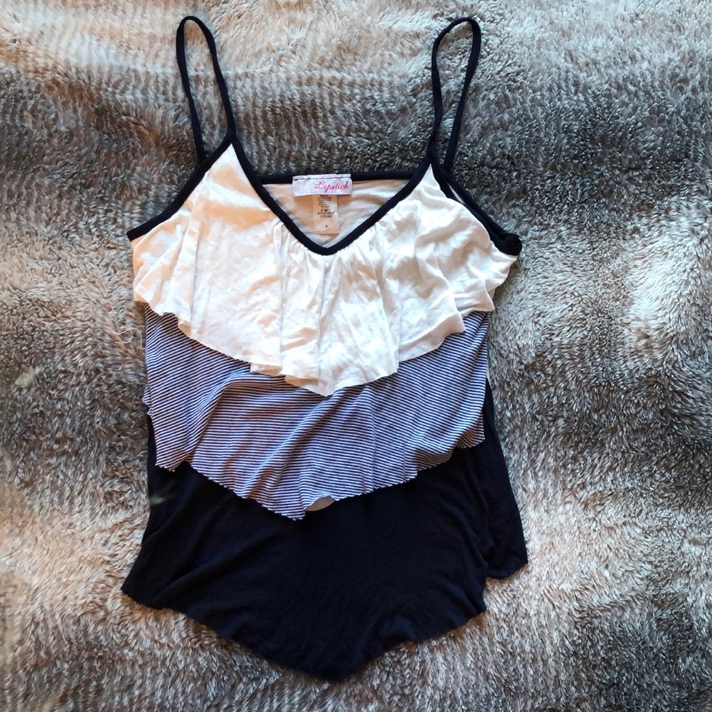 Lipstick tank top.